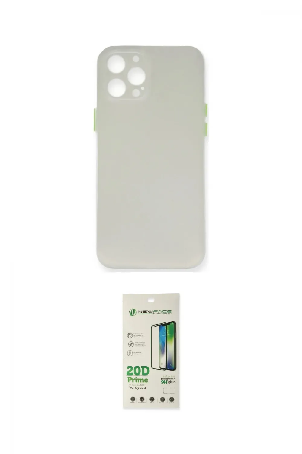 ieg™ iPhone 12 Pro Max Kılıf Yadigar Yansıma Serisi - Siyah 20D Premium Cam Ekran Koruyucu