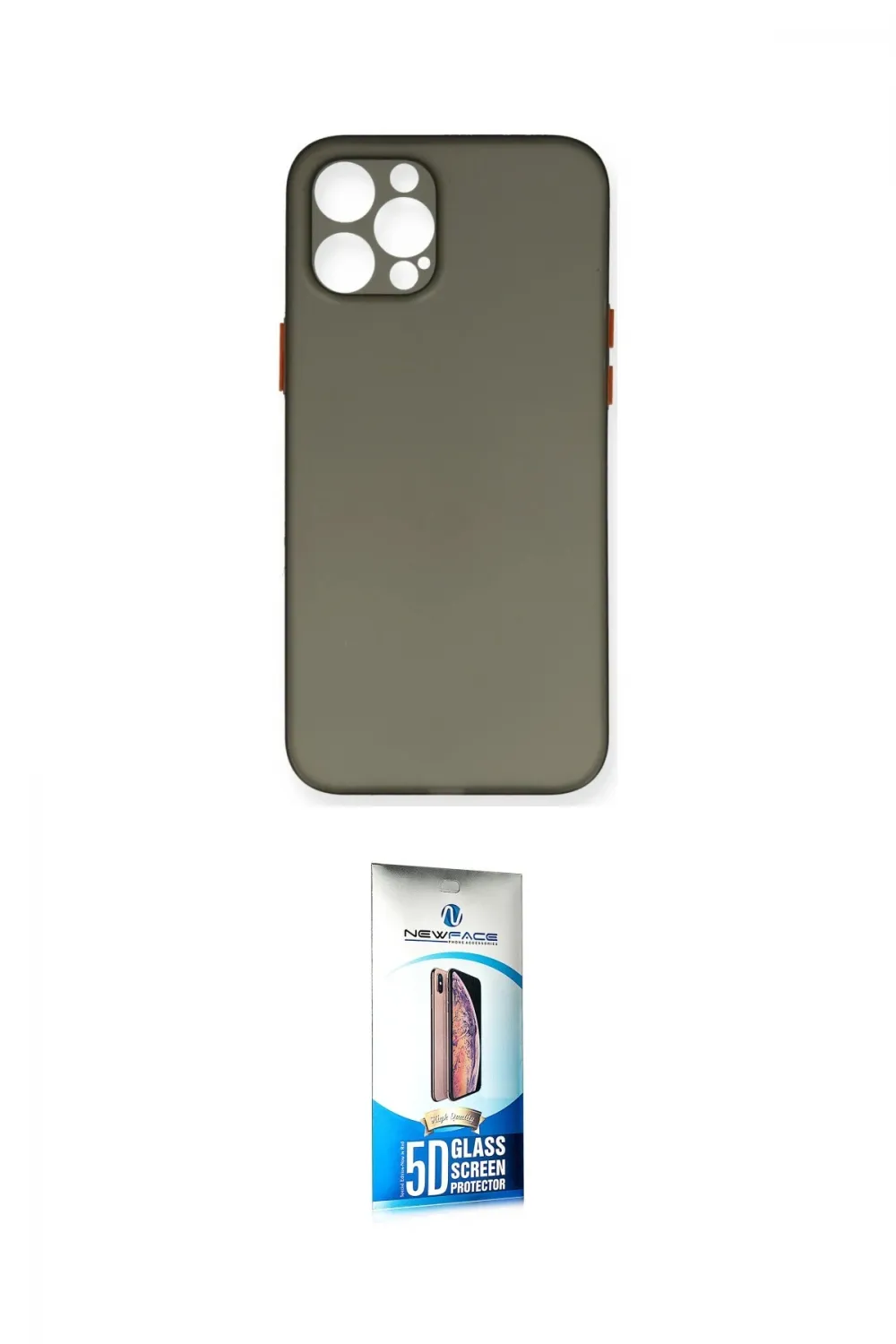 ieg™ iPhone 12 Pro Max Kılıf Yadigar Yansıma Serisi - Siyah 5D Eko Cam Ekran Koruyucu
