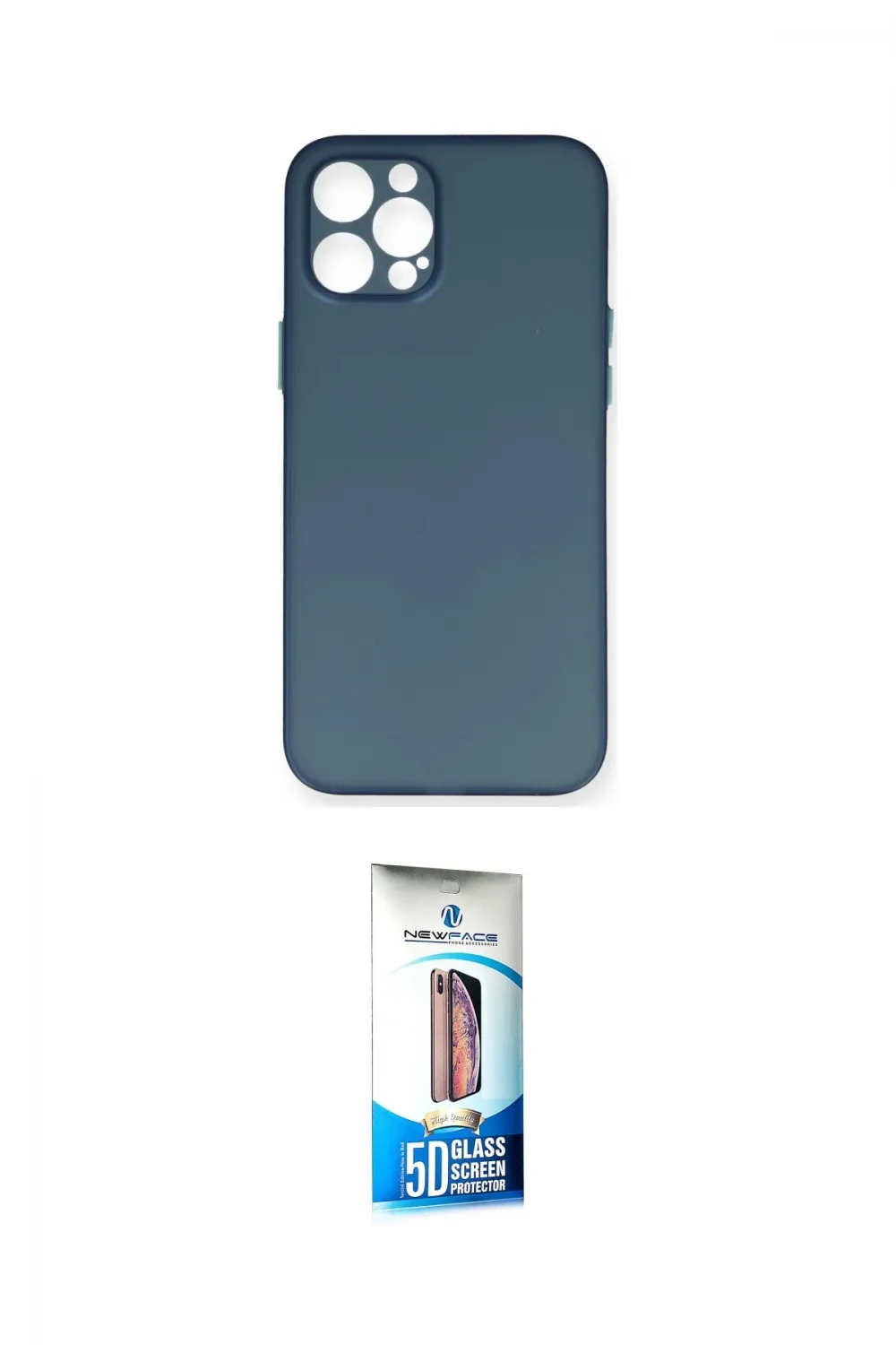 ieg™ iPhone 12 Pro Max Kılıf Yadigar Yansıma Serisi - Siyah 5D Eko Cam Ekran Koruyucu