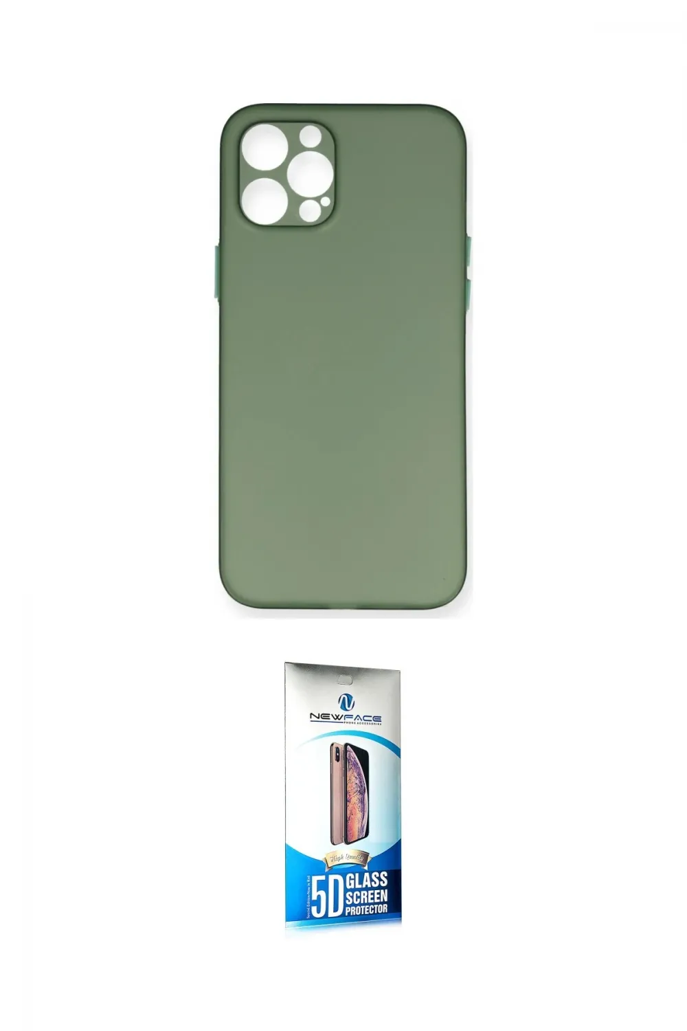 ieg™ iPhone 12 Pro Max Kılıf Yadigar Yansıma Serisi - Siyah 5D Eko Cam Ekran Koruyucu