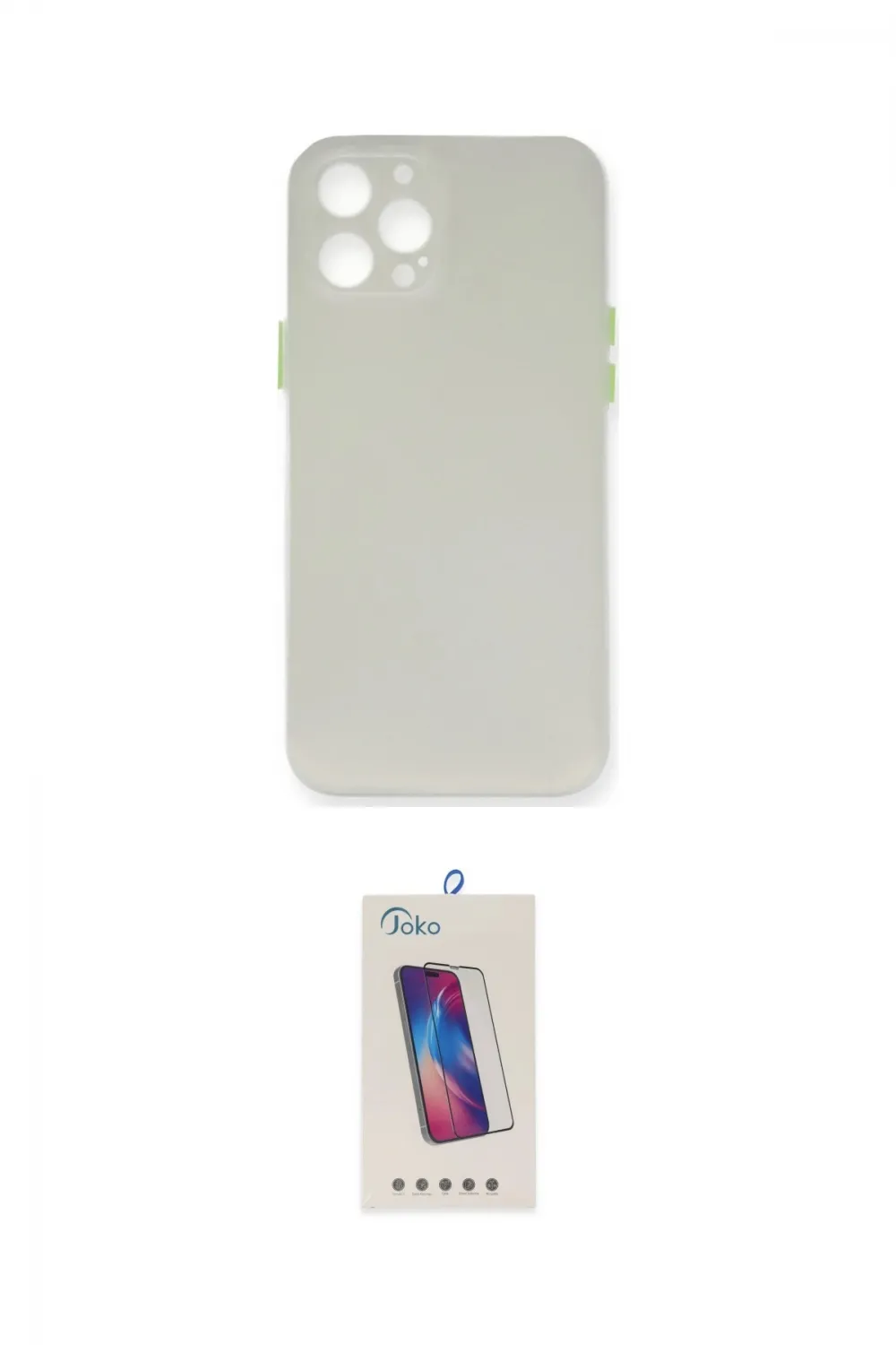 ieg™ iPhone 12 Pro Max Kılıf Yadigar Yansıma Serisi - Siyah Joko 5D Cam
