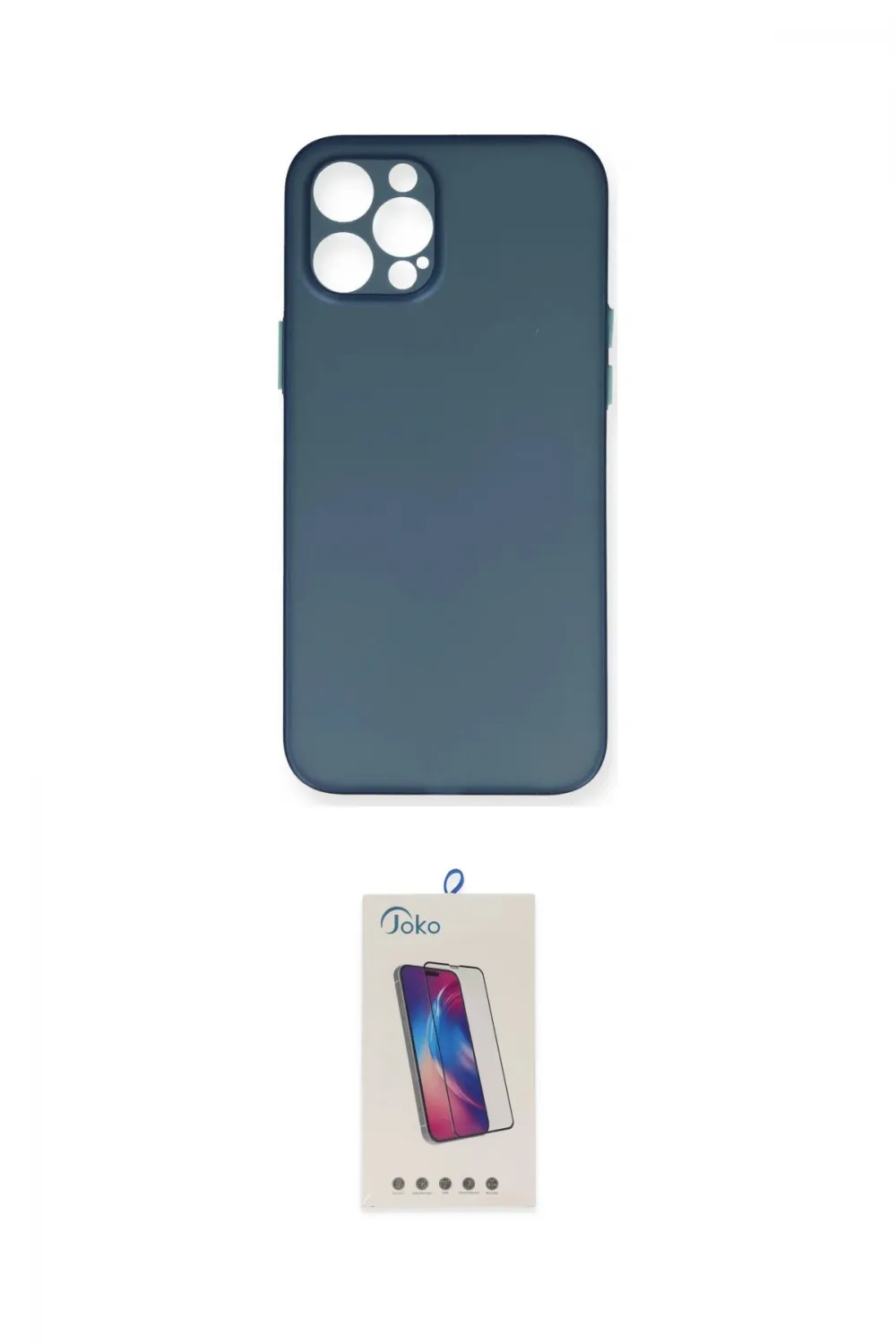 ieg™ iPhone 12 Pro Max Kılıf Yadigar Yansıma Serisi - Siyah Joko 5D Cam