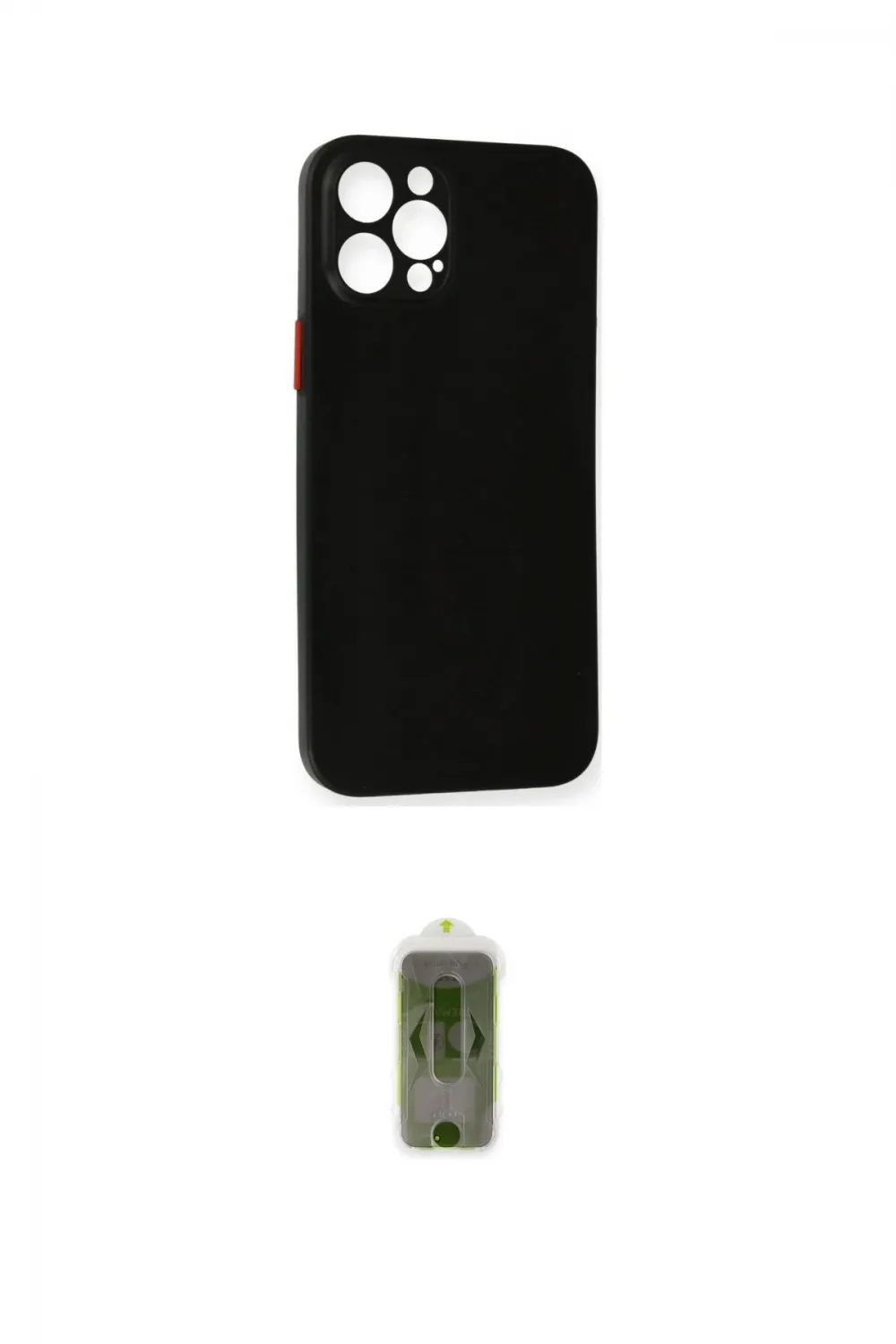 ieg™ iPhone 12 Pro Max Kılıf Yadigar Yansıma Serisi - Siyah Joko Magic 5D Hayalet Cam