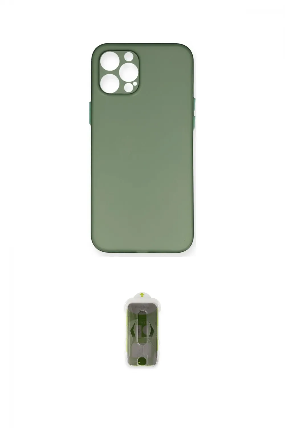 ieg™ iPhone 12 Pro Max Kılıf Yadigar Yansıma Serisi - Siyah Joko Magic 5D Hayalet Cam