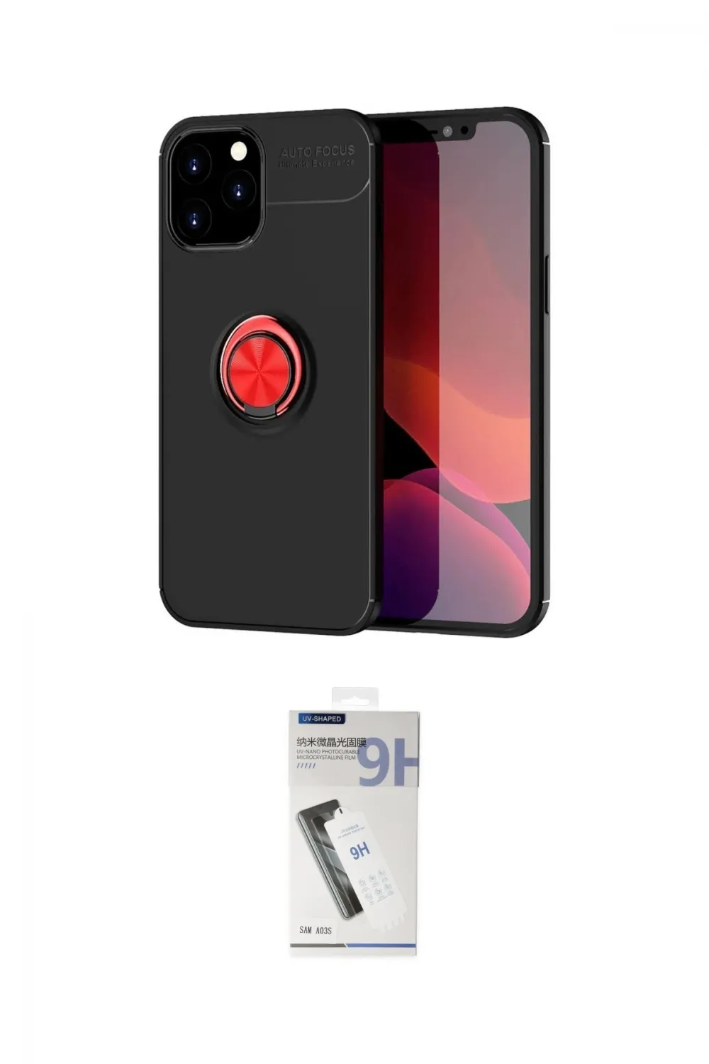 ieg™ iPhone 12 Pro Max Kılıf Yankı Form Prime - Şeffaf Uv Polymer Nano Ekran Koruyucu