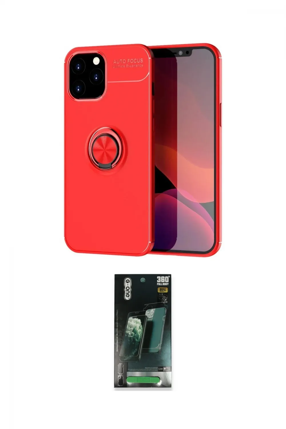 ieg™ iPhone 12 Pro Max Kılıf Yankı Form Prime - Siyah 360 Mat Full Body Arka Koruyucu