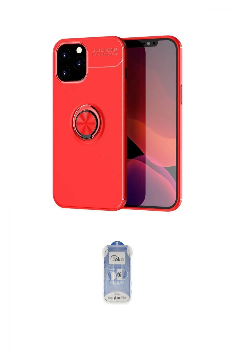 ieg™ iPhone 12 Pro Max Kılıf Yankı Form Prime - Siyah Joko Magic 5D Cam