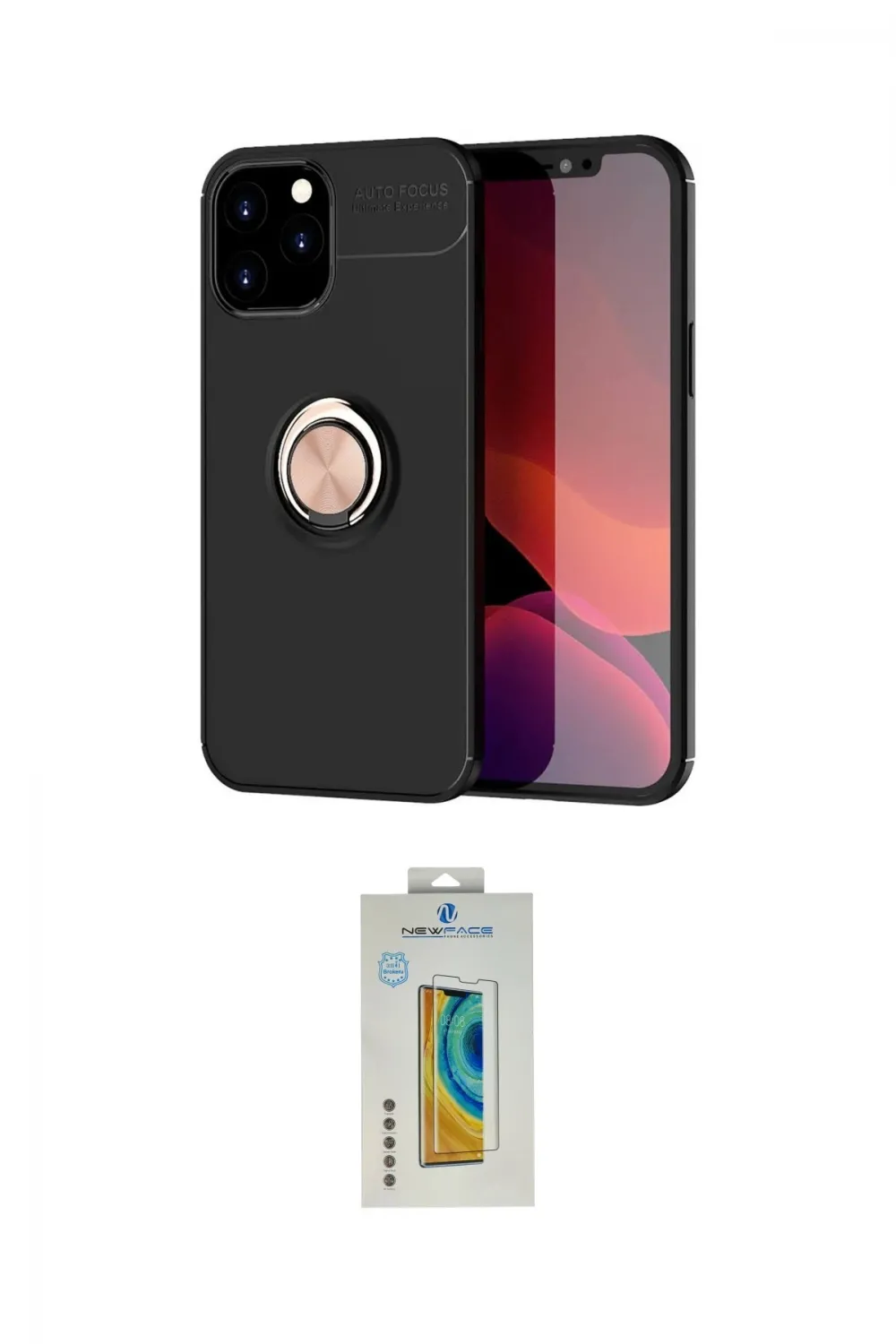 ieg™ iPhone 12 Pro Max Kılıf Yankı Form Prime - Siyah Polymer Nano Ekran Koruyucu