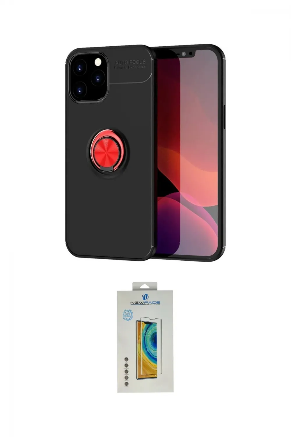 ieg™ iPhone 12 Pro Max Kılıf Yankı Form Prime - Siyah Polymer Nano Ekran Koruyucu