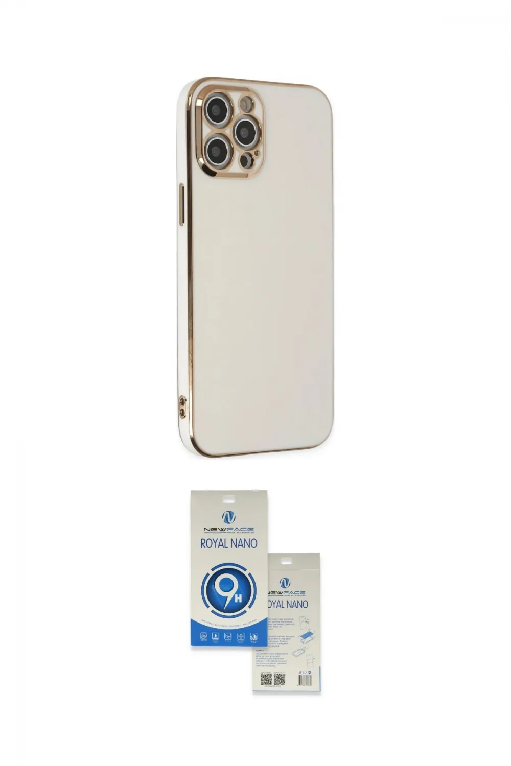 ieg™ iPhone 12 Pro Max Kılıf Yankı Serisi - Şeffaf Royal Nano Ekran Koruyucu