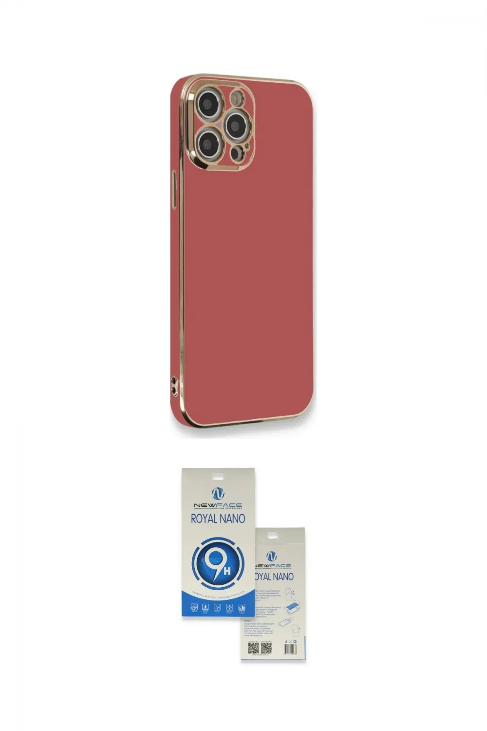 ieg™ iPhone 12 Pro Max Kılıf Yankı Serisi - Şeffaf Royal Nano Ekran Koruyucu