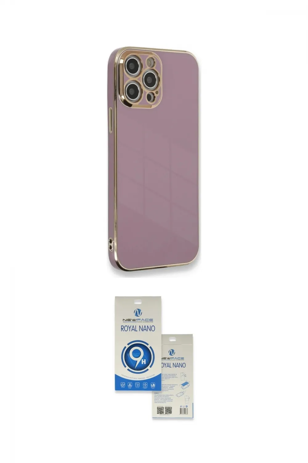 ieg™ iPhone 12 Pro Max Kılıf Yankı Serisi - Şeffaf Royal Nano Ekran Koruyucu