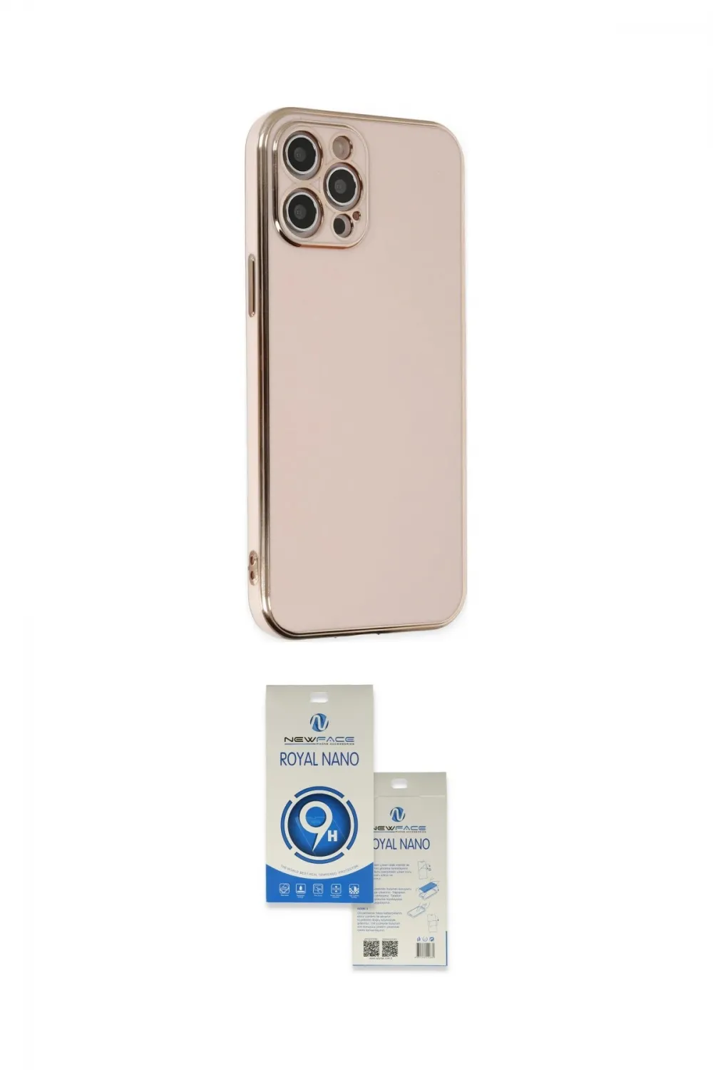 ieg™ iPhone 12 Pro Max Kılıf Yankı Serisi - Şeffaf Royal Nano Ekran Koruyucu