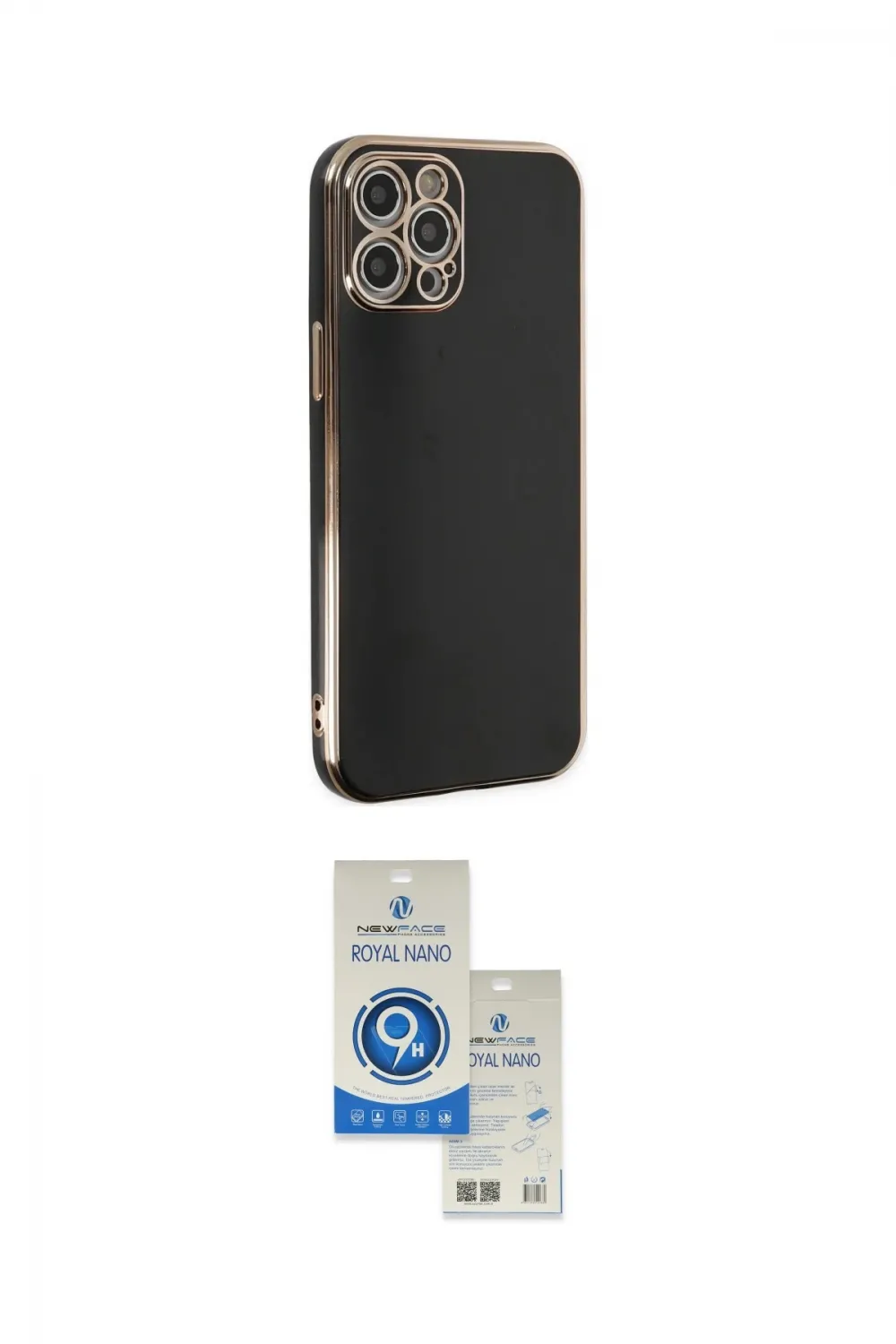 ieg™ iPhone 12 Pro Max Kılıf Yankı Serisi - Şeffaf Royal Nano Ekran Koruyucu