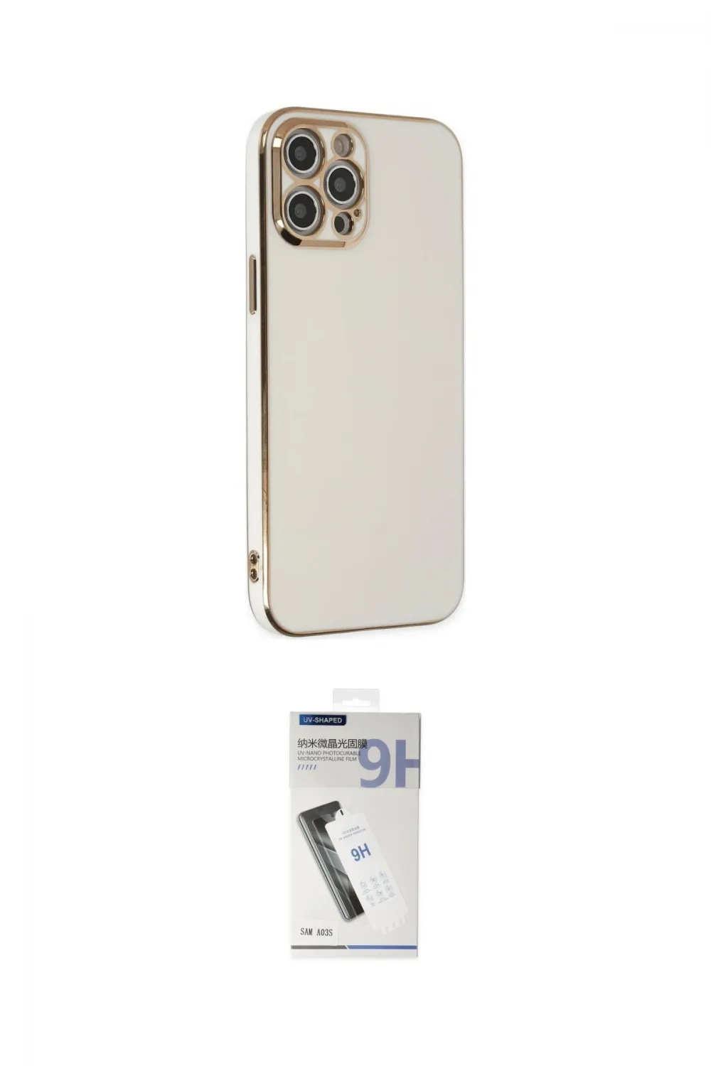 ieg™ iPhone 12 Pro Max Kılıf Yankı Serisi - Şeffaf Uv Polymer Nano Ekran Koruyucu