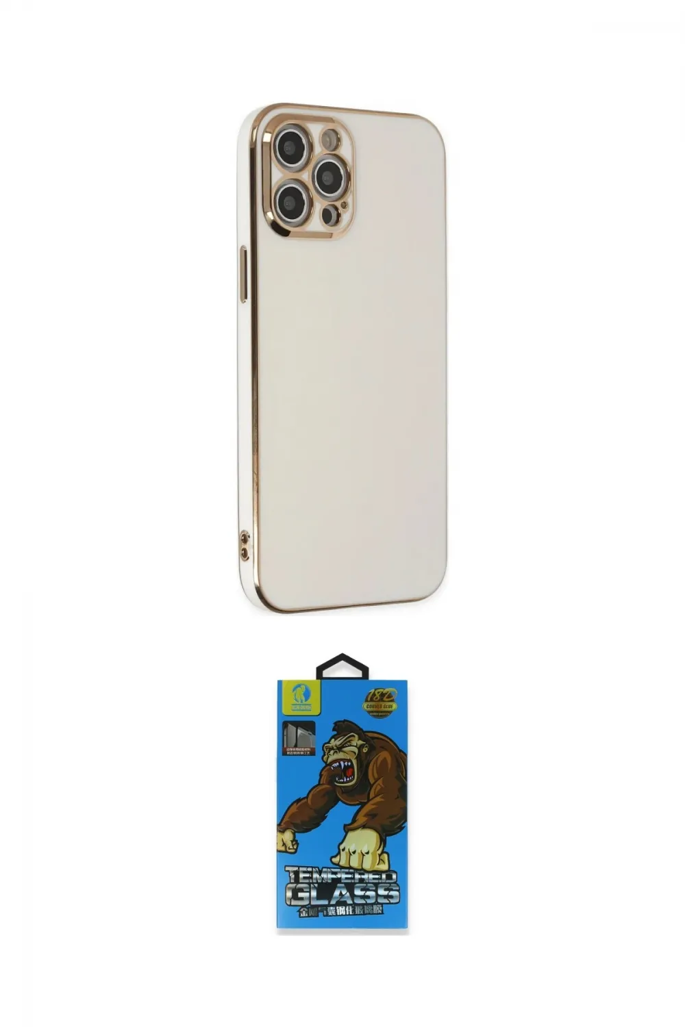 ieg™ iPhone 12 Pro Max Kılıf Yankı Serisi - Siyah 18D Cam Ekran Koruyucu