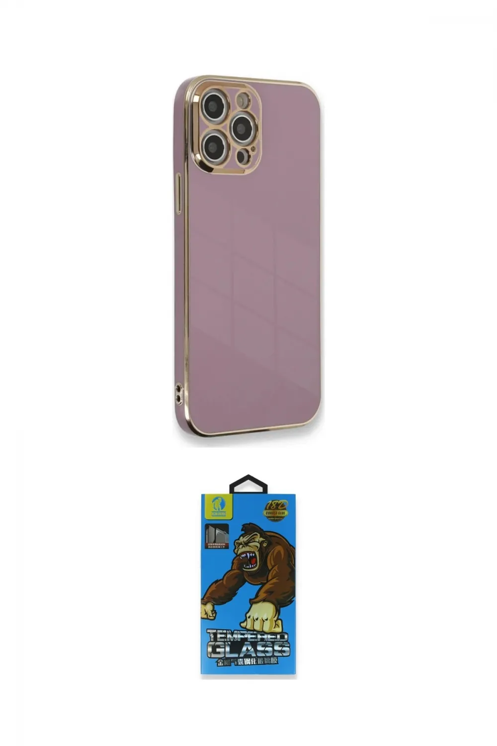 ieg™ iPhone 12 Pro Max Kılıf Yankı Serisi - Siyah 18D Cam Ekran Koruyucu