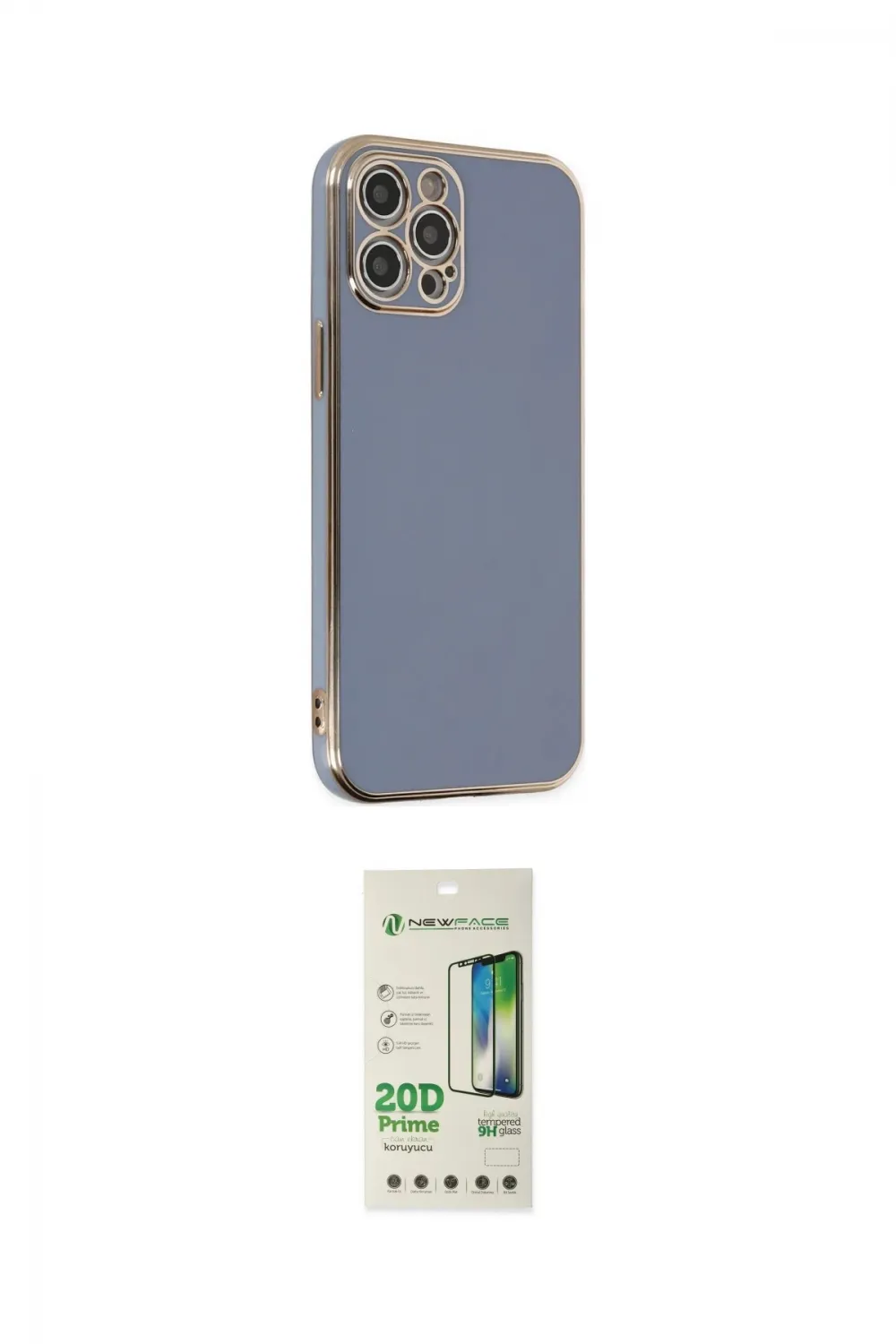 ieg™ iPhone 12 Pro Max Kılıf Yankı Serisi - Siyah 20D Premium Cam Ekran Koruyucu