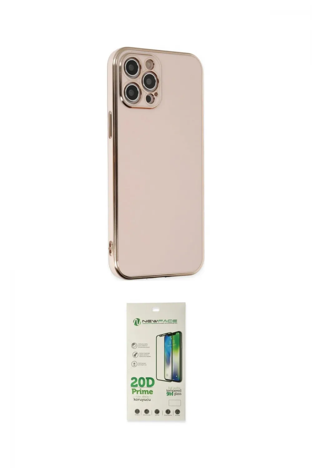ieg™ iPhone 12 Pro Max Kılıf Yankı Serisi - Siyah 20D Premium Cam Ekran Koruyucu