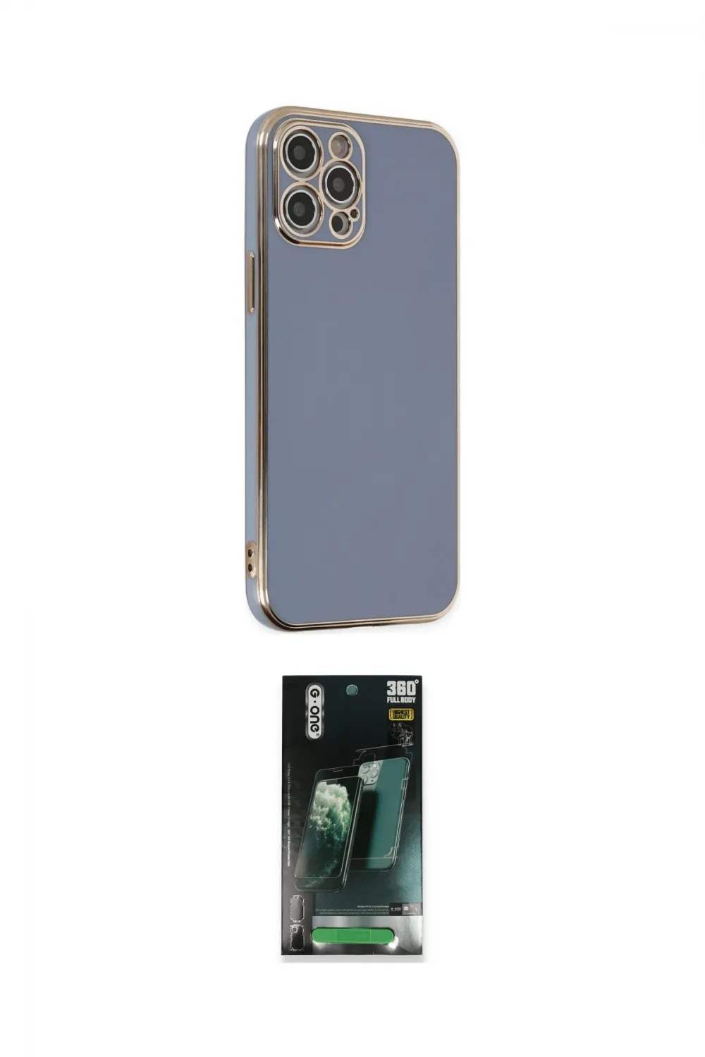 ieg™ iPhone 12 Pro Max Kılıf Yankı Serisi - Siyah 360 Mat Full Body Arka Koruyucu