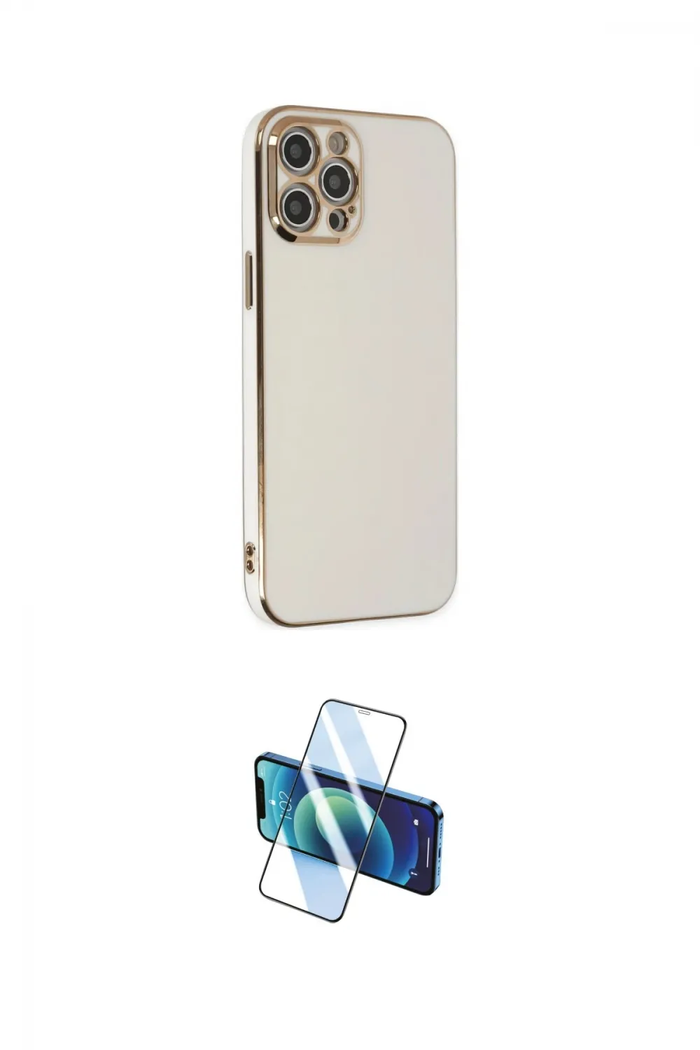 ieg™ iPhone 12 Pro Max Kılıf Yankı Serisi - Siyah 3D Antistatik Seramik Nano Ekran Koruyucu