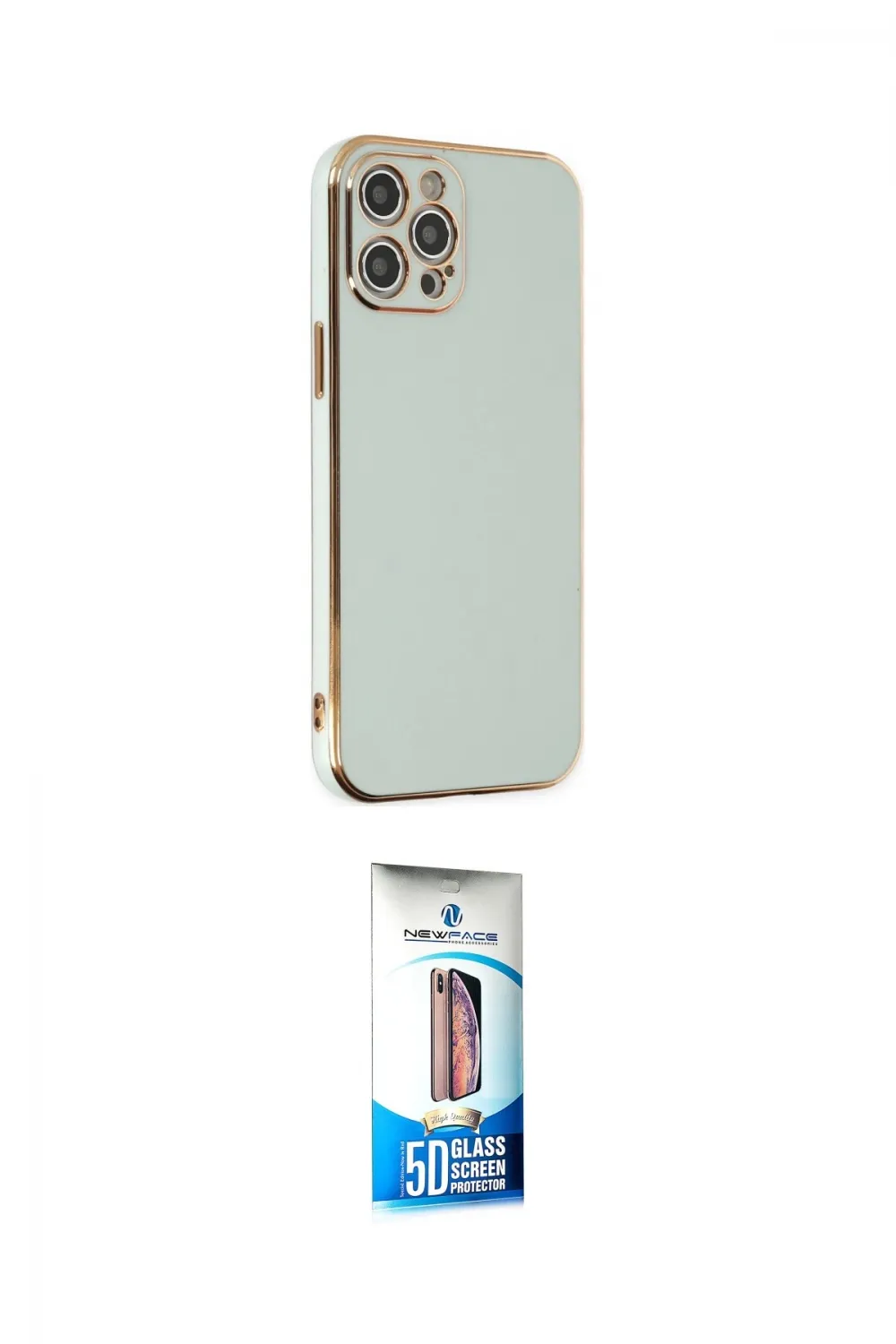 ieg™ iPhone 12 Pro Max Kılıf Yankı Serisi - Siyah 5D Eko Cam Ekran Koruyucu
