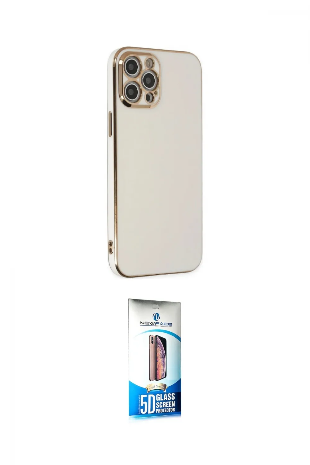 ieg™ iPhone 12 Pro Max Kılıf Yankı Serisi - Siyah 5D Eko Cam Ekran Koruyucu
