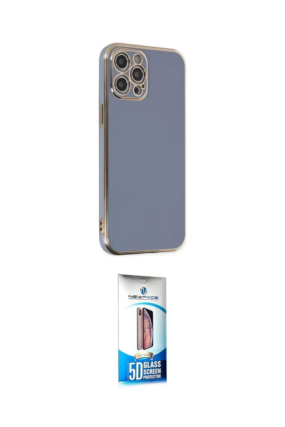 ieg™ iPhone 12 Pro Max Kılıf Yankı Serisi - Siyah 5D Eko Cam Ekran Koruyucu