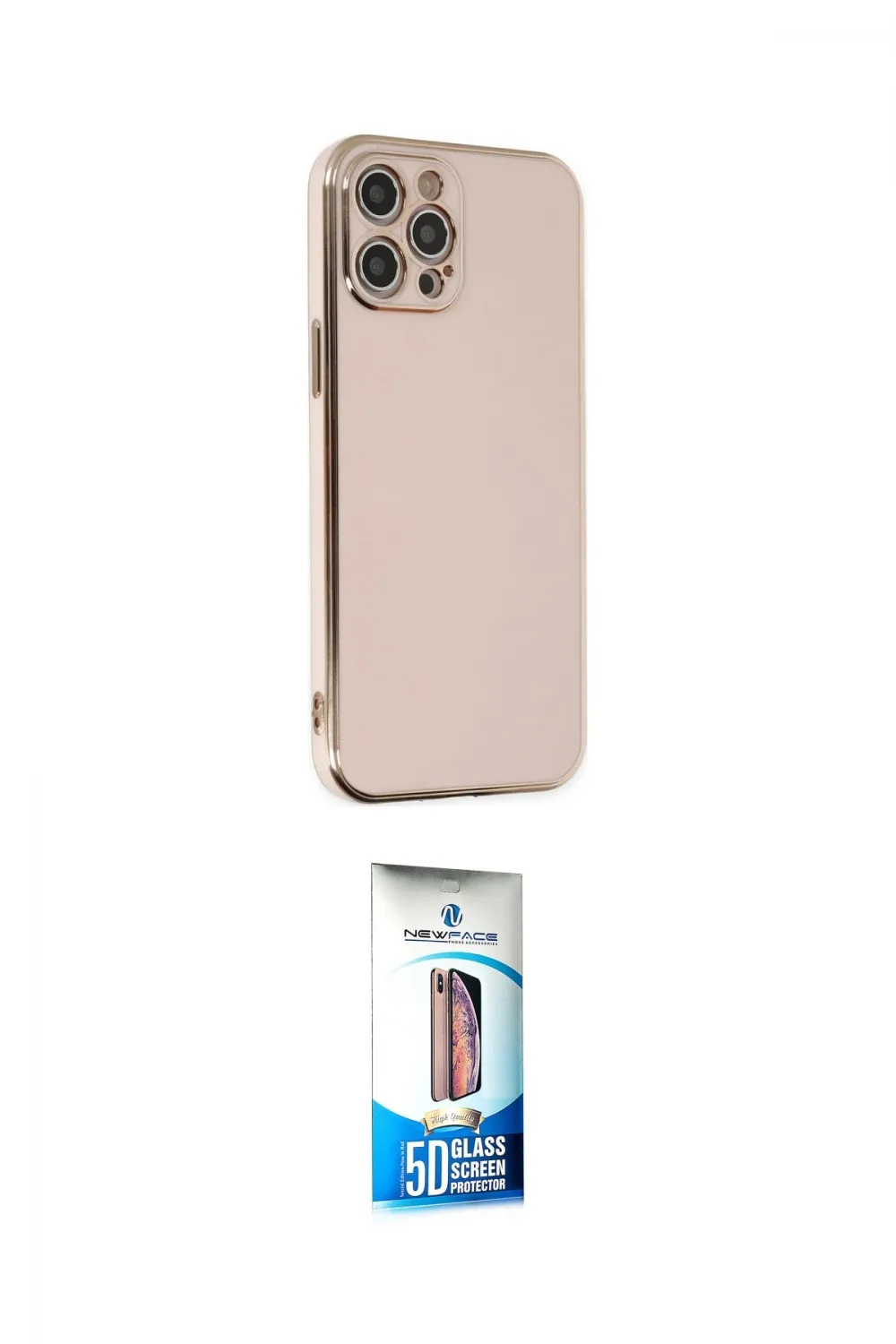 ieg™ iPhone 12 Pro Max Kılıf Yankı Serisi - Siyah 5D Eko Cam Ekran Koruyucu