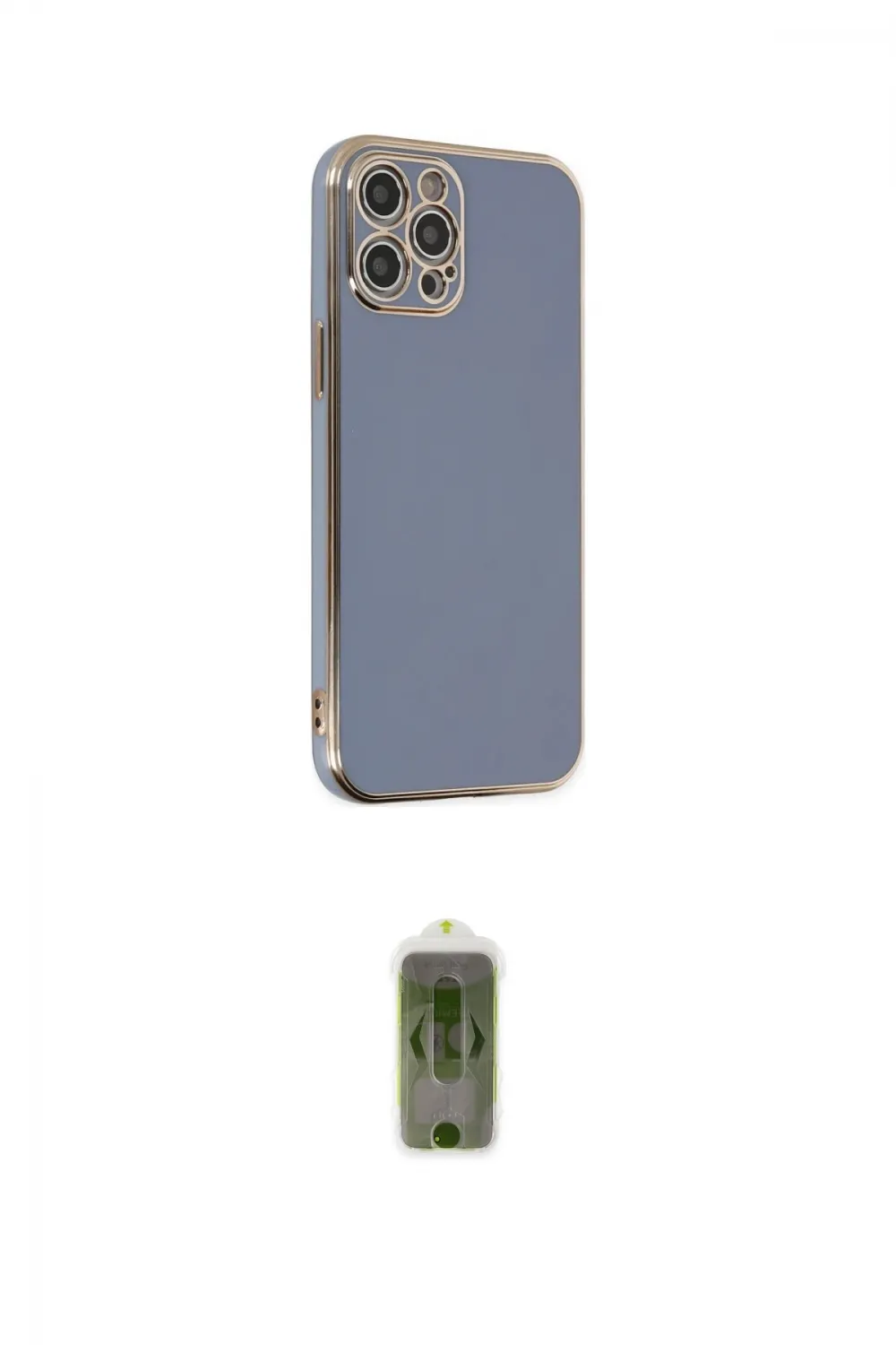 ieg™ iPhone 12 Pro Max Kılıf Yankı Serisi - Siyah Joko Magic 5D Hayalet Cam