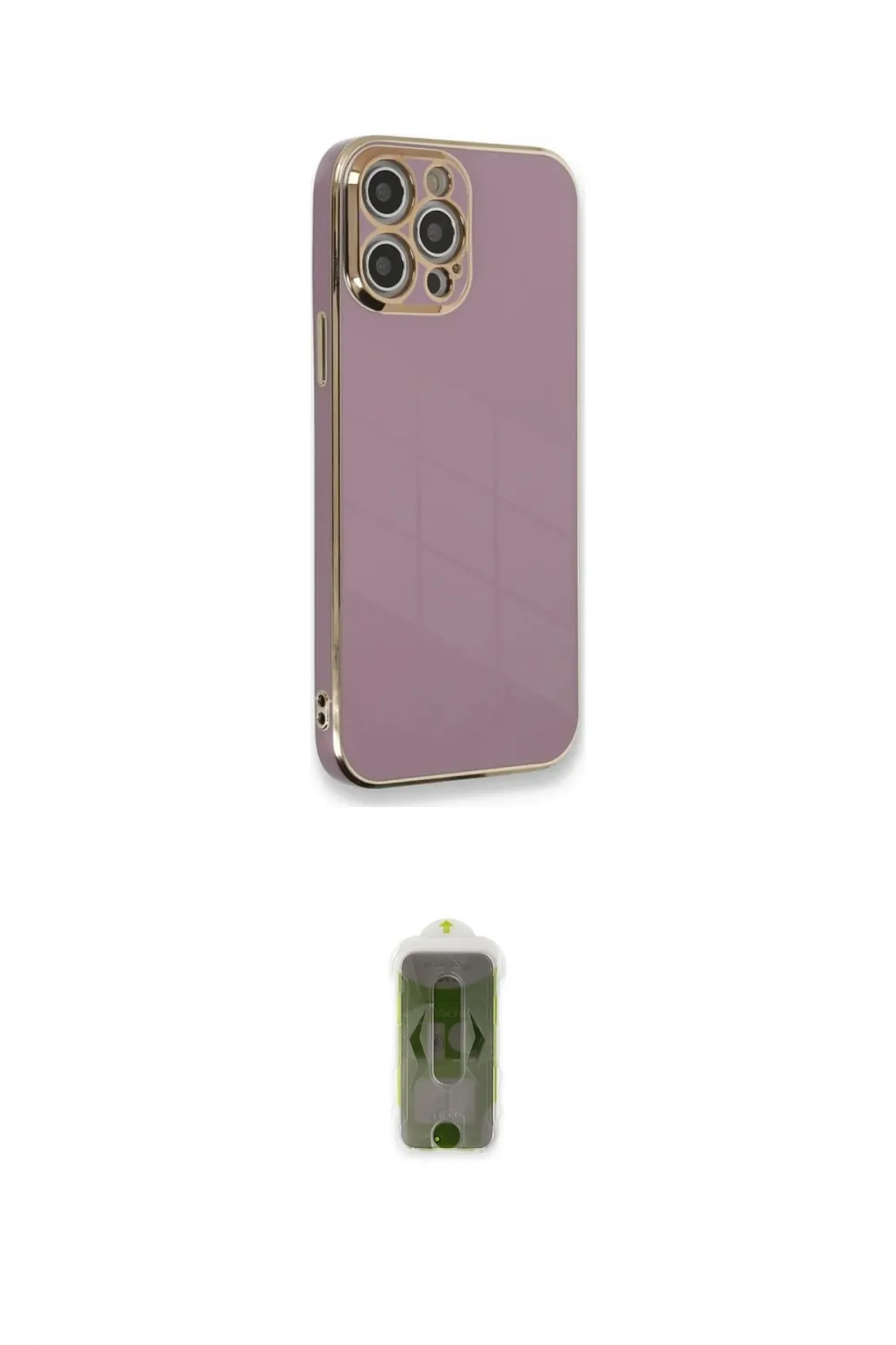 ieg™ iPhone 12 Pro Max Kılıf Yankı Serisi - Siyah Joko Magic 5D Hayalet Cam