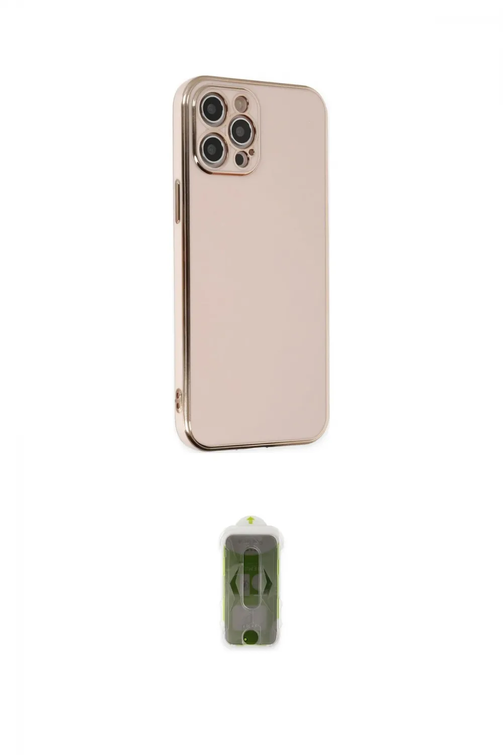 ieg™ iPhone 12 Pro Max Kılıf Yankı Serisi - Siyah Joko Magic 5D Hayalet Cam