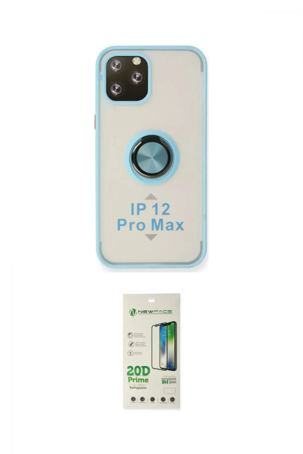 ieg™ iPhone 12 Pro Max Kılıf Yörünge Çizgi - Siyah 20D Premium Cam Ekran Koruyucu