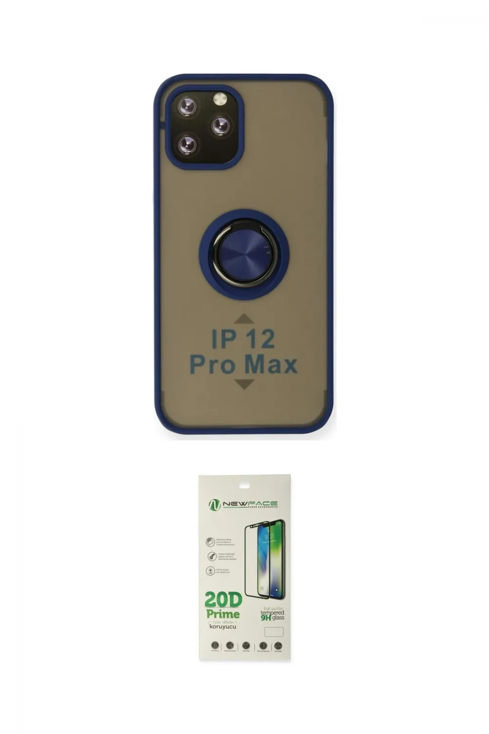 ieg™ iPhone 12 Pro Max Kılıf Yörünge Çizgi - Siyah 20D Premium Cam Ekran Koruyucu