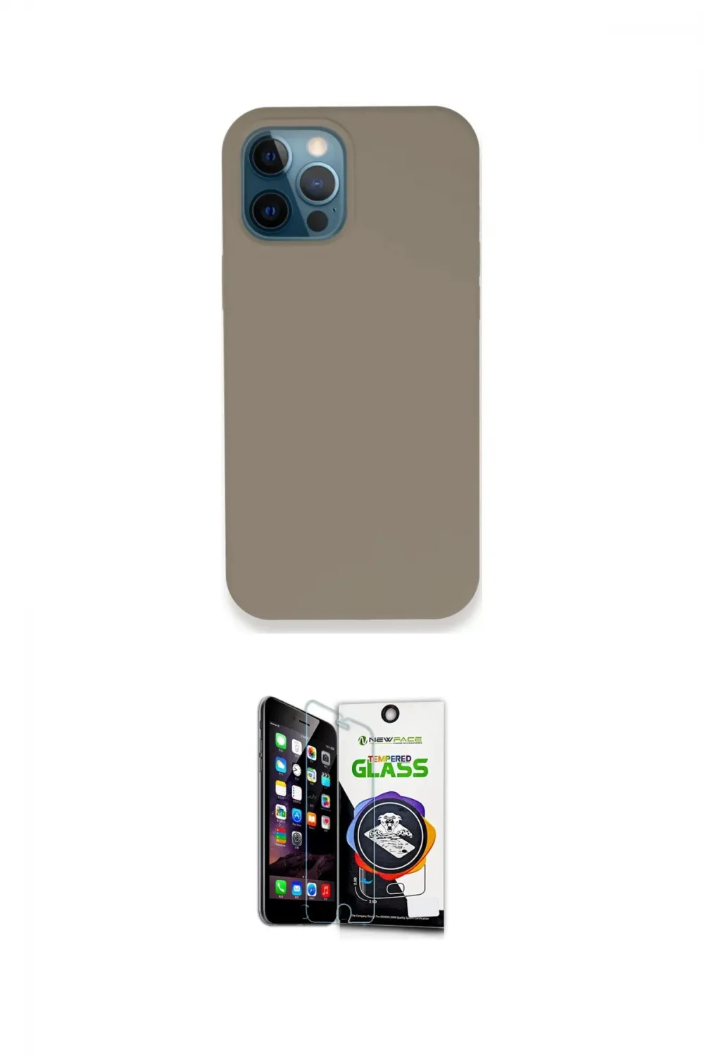 ieg™ iPhone 12 Pro Max Kılıf Zirve Modern Özel Seri - Şeffaf Temperli Cam Ekran Koruyucu
