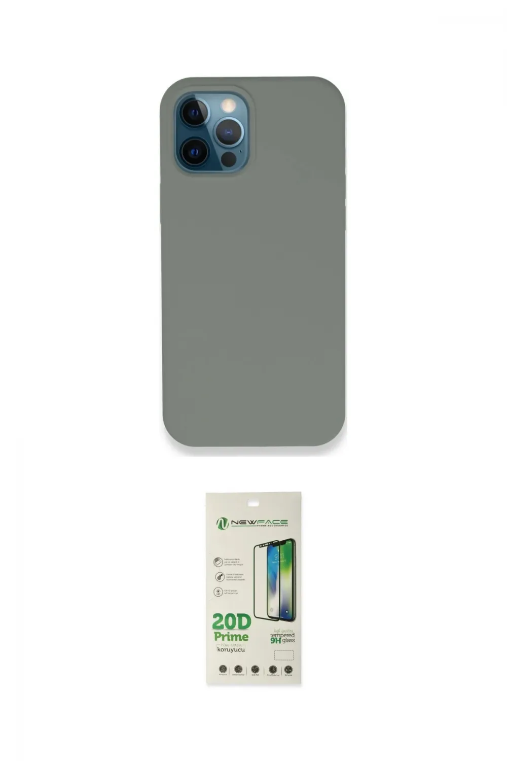 ieg™ iPhone 12 Pro Max Kılıf Zirve Modern Özel Seri - Siyah 20D Premium Cam Ekran Koruyucu