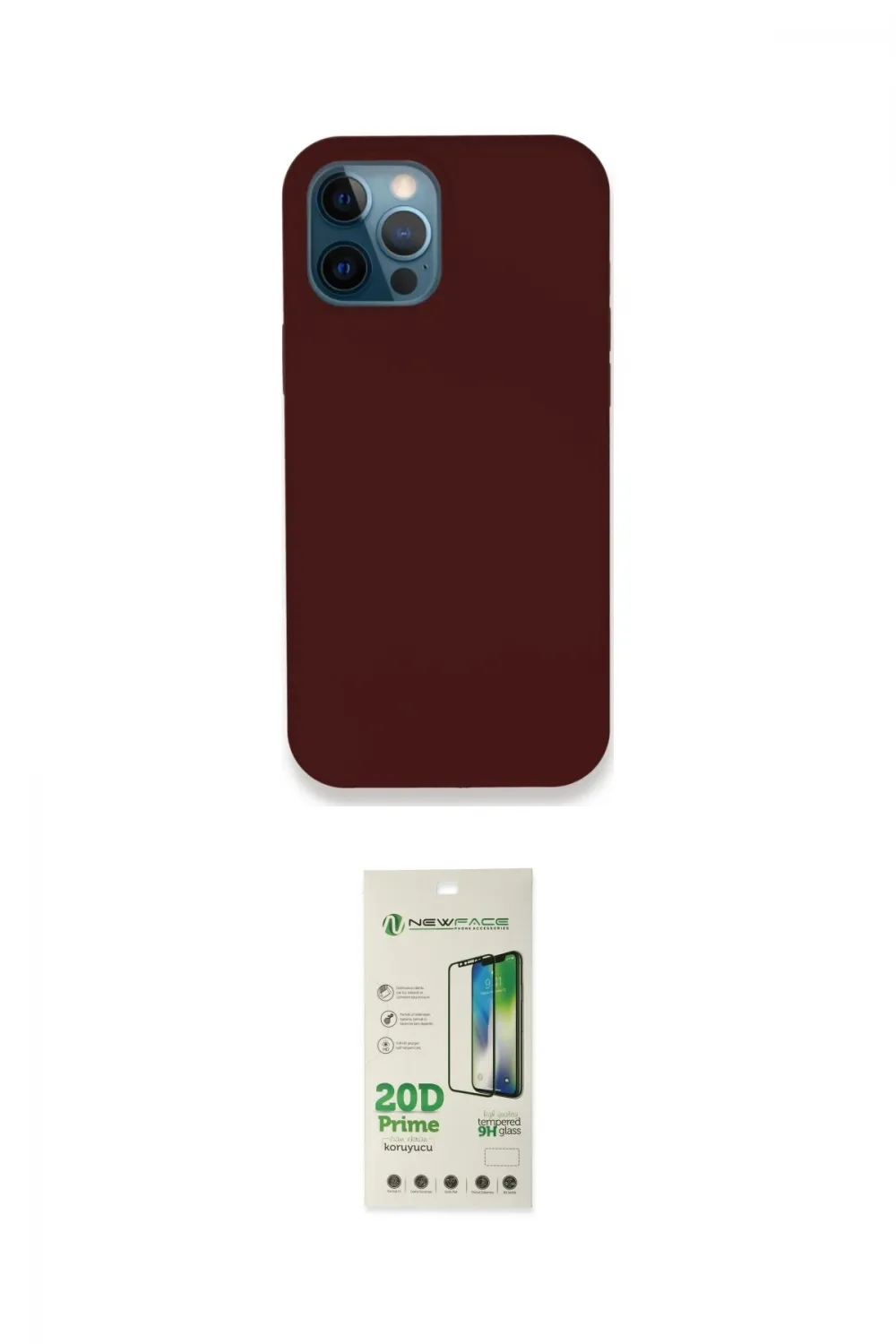 ieg™ iPhone 12 Pro Max Kılıf Zirve Modern Özel Seri - Siyah 20D Premium Cam Ekran Koruyucu