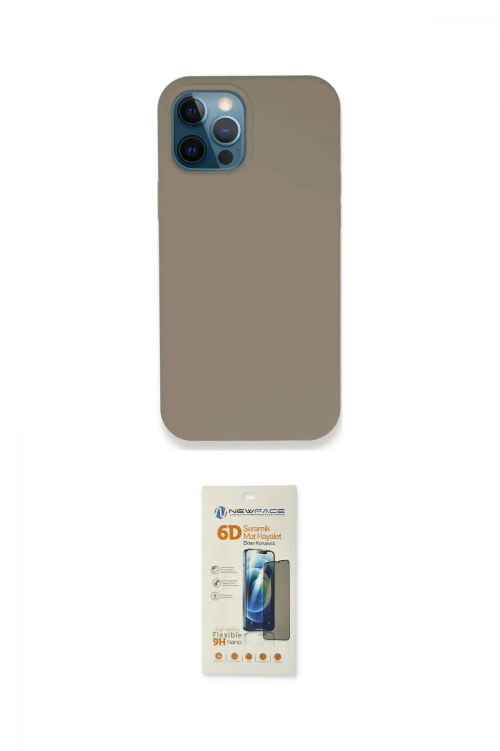 ieg™ iPhone 12 Pro Max Kılıf Zirve Modern Özel Seri - Siyah 6D Mat Seramik Hayalet Nano Ekran Koruyucu