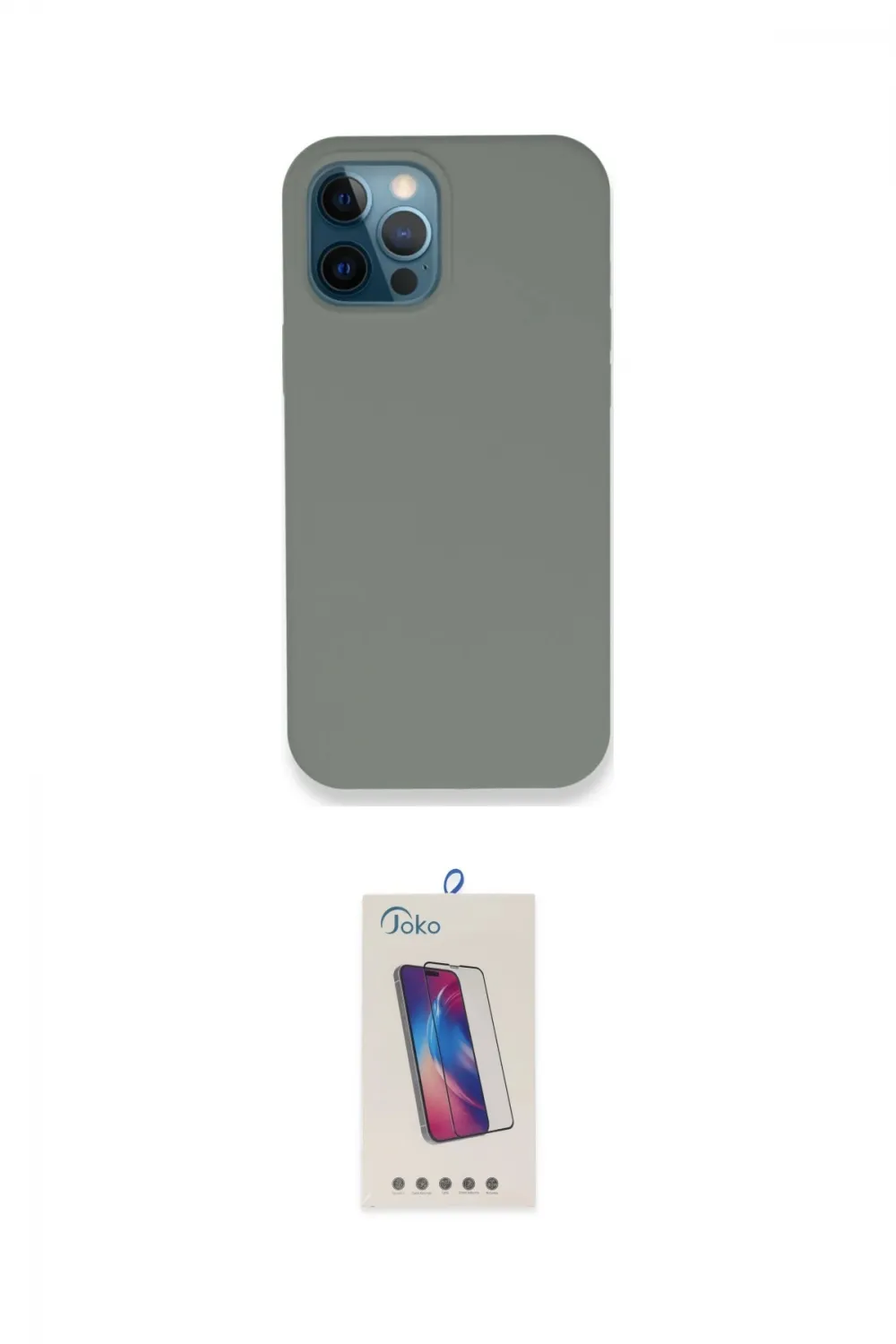 ieg™ iPhone 12 Pro Max Kılıf Zirve Modern Özel Seri - Siyah Joko 5D Cam