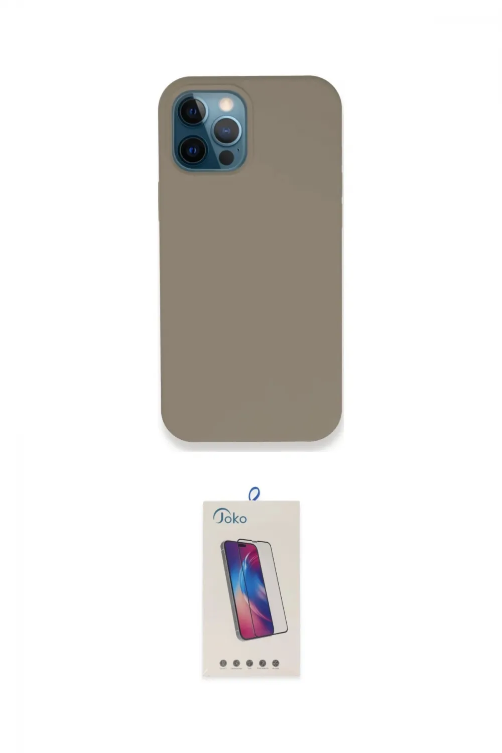 ieg™ iPhone 12 Pro Max Kılıf Zirve Modern Özel Seri - Siyah Joko 5D Cam
