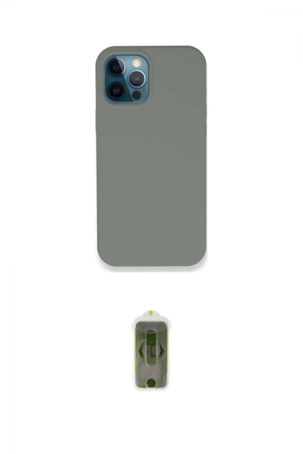 ieg™ iPhone 12 Pro Max Kılıf Zirve Modern Özel Seri - Siyah Joko Magic 5D Hayalet Cam
