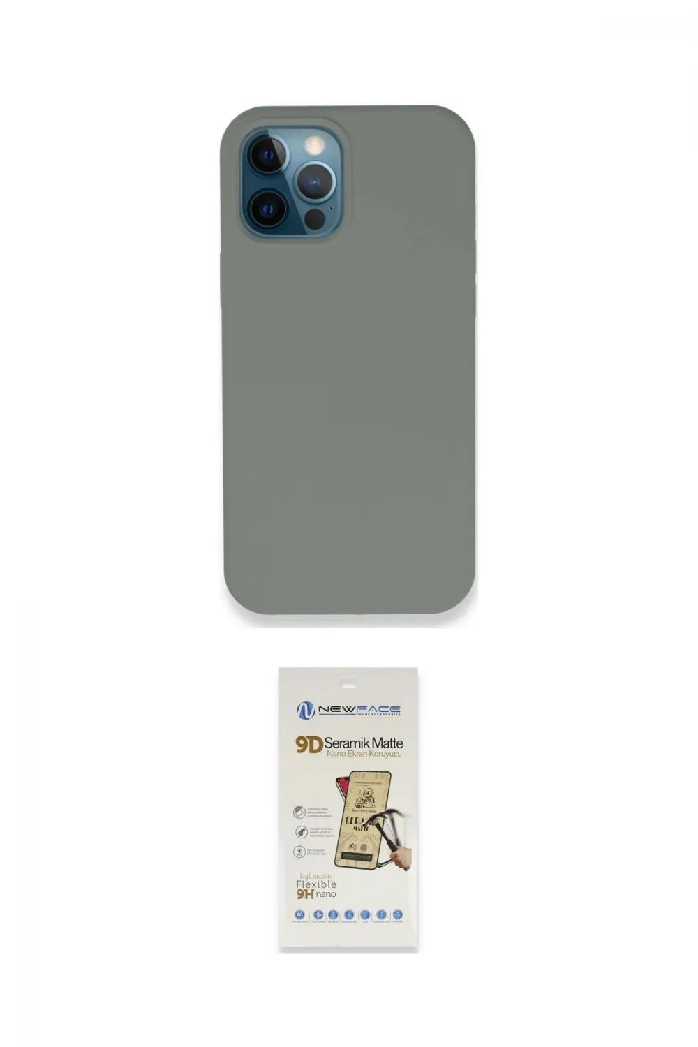 ieg™ iPhone 12 Pro Max Kılıf Zirve Modern Özel Seri - Siyah Mat Seramik Nano Ekran Koruyucu