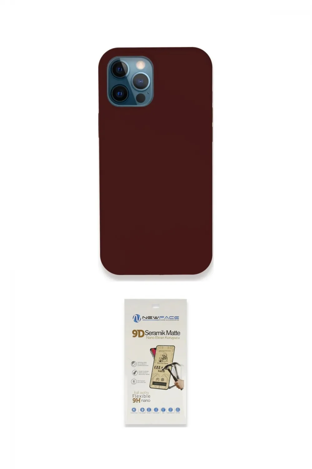ieg™ iPhone 12 Pro Max Kılıf Zirve Modern Özel Seri - Siyah Mat Seramik Nano Ekran Koruyucu