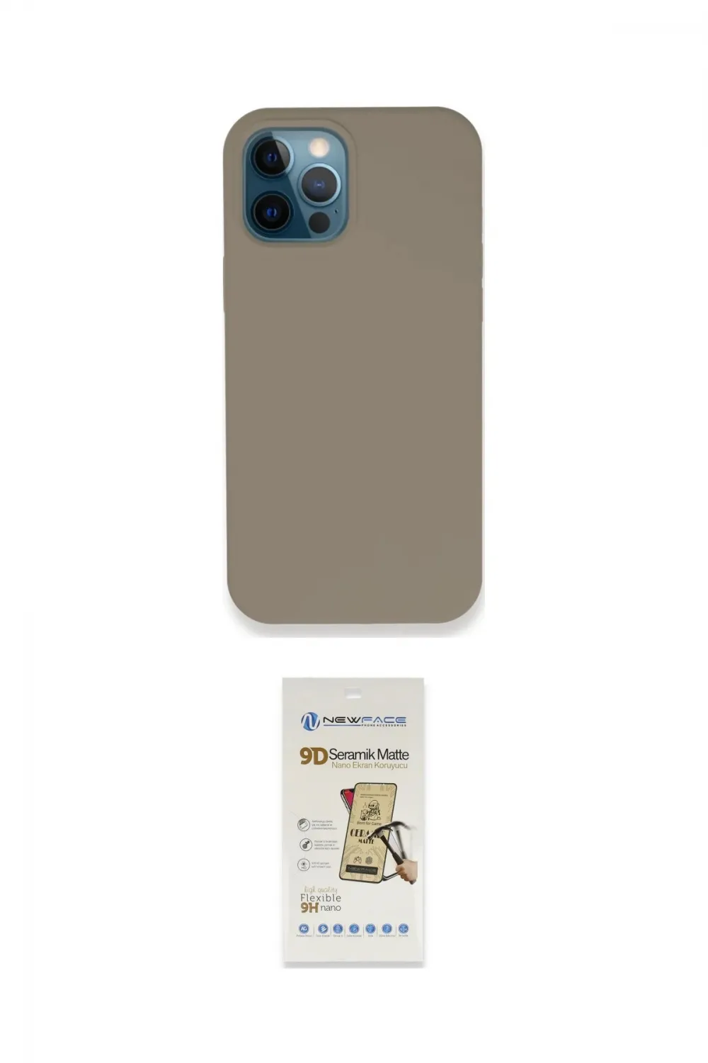 ieg™ iPhone 12 Pro Max Kılıf Zirve Modern Özel Seri - Siyah Mat Seramik Nano Ekran Koruyucu