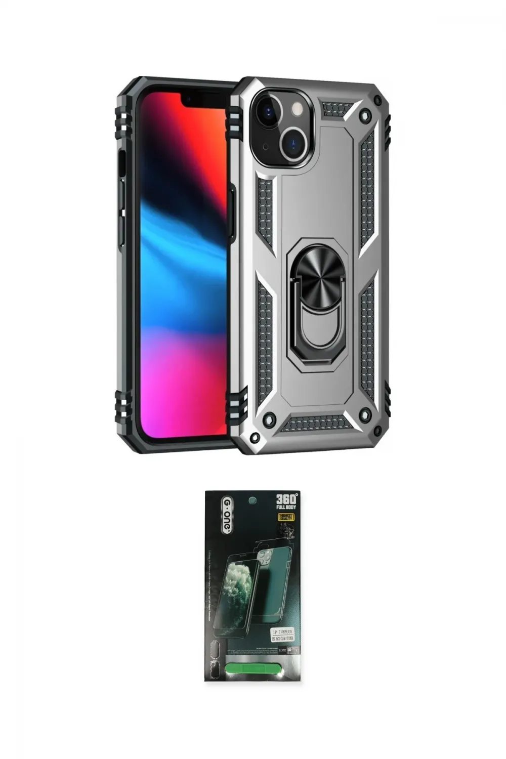 ieg™ iPhone 13 Kılıf Ahenk Klasik Koleksiyonu - Şeffaf 360 Full Body Arka Koruyucu