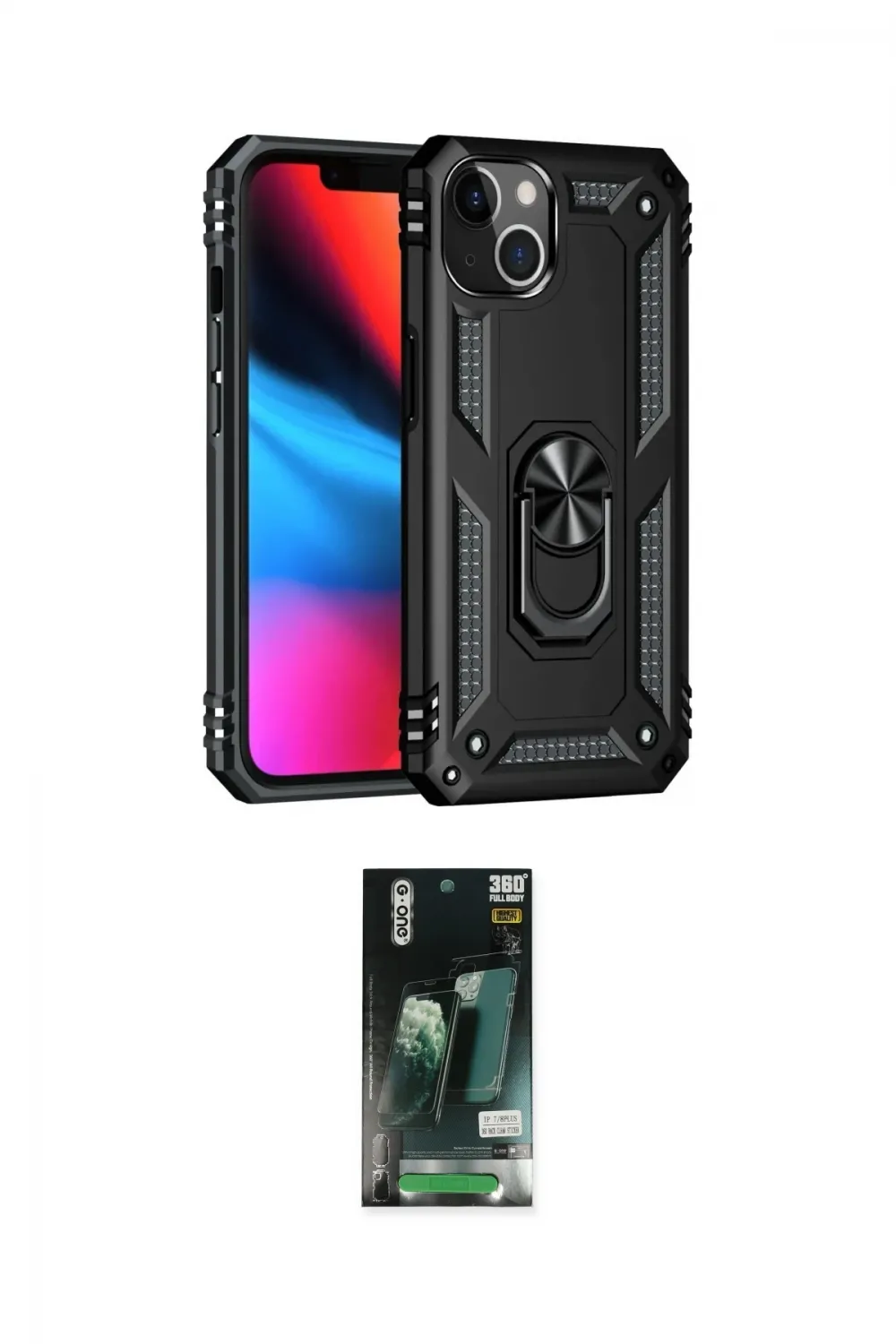ieg™ iPhone 13 Kılıf Ahenk Klasik Koleksiyonu - Şeffaf 360 Full Body Arka Koruyucu