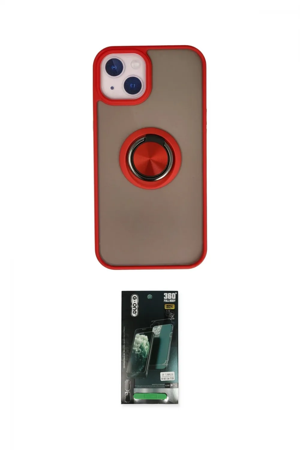 ieg™ iPhone 13 Kılıf Yörünge Çizgi - Şeffaf 360 Full Body Arka Koruyucu