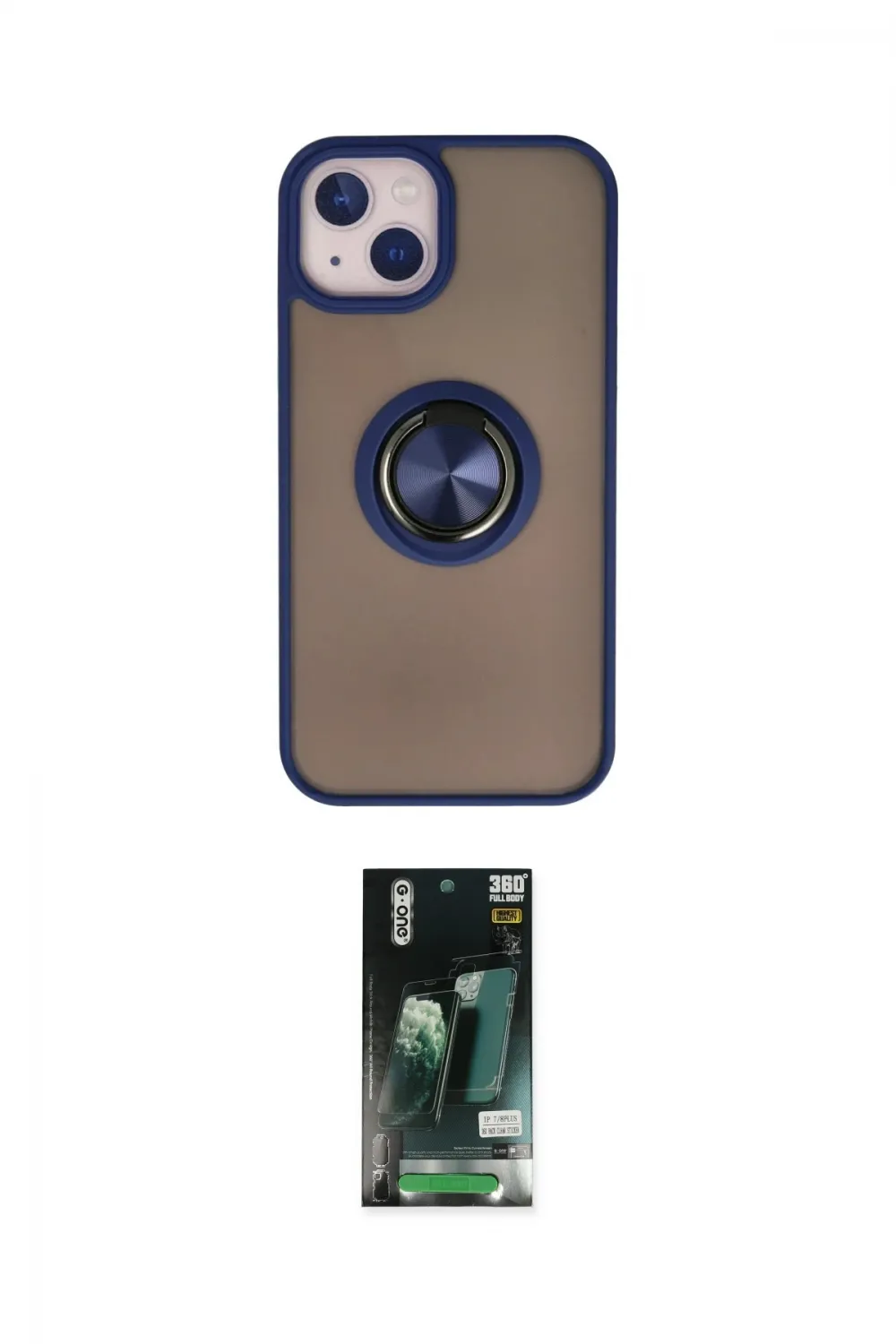 ieg™ iPhone 13 Kılıf Yörünge Çizgi - Şeffaf 360 Full Body Arka Koruyucu