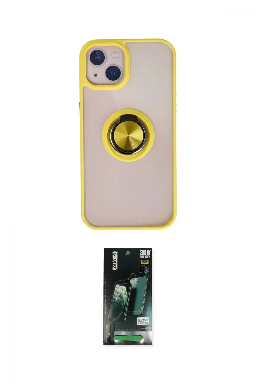 ieg™ iPhone 13 Kılıf Yörünge Çizgi - Şeffaf 360 Full Body Arka Koruyucu