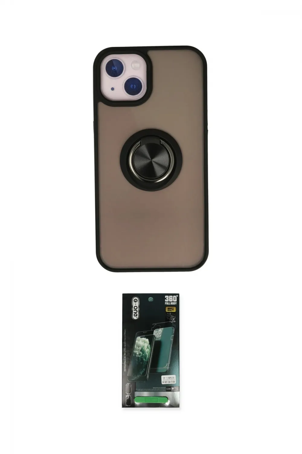 ieg™ iPhone 13 Kılıf Yörünge Çizgi - Şeffaf 360 Full Body Arka Koruyucu